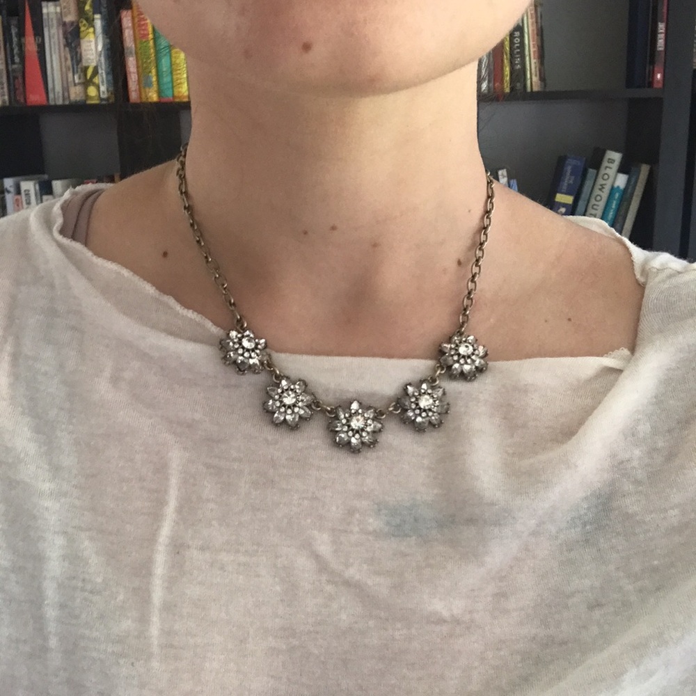 Crystal and Gold Petite Collar Necklace